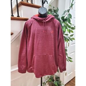 Russell Athletic Men's Maroon Polyester Long Sleeve Pullover Fleece Hoodie 2XL